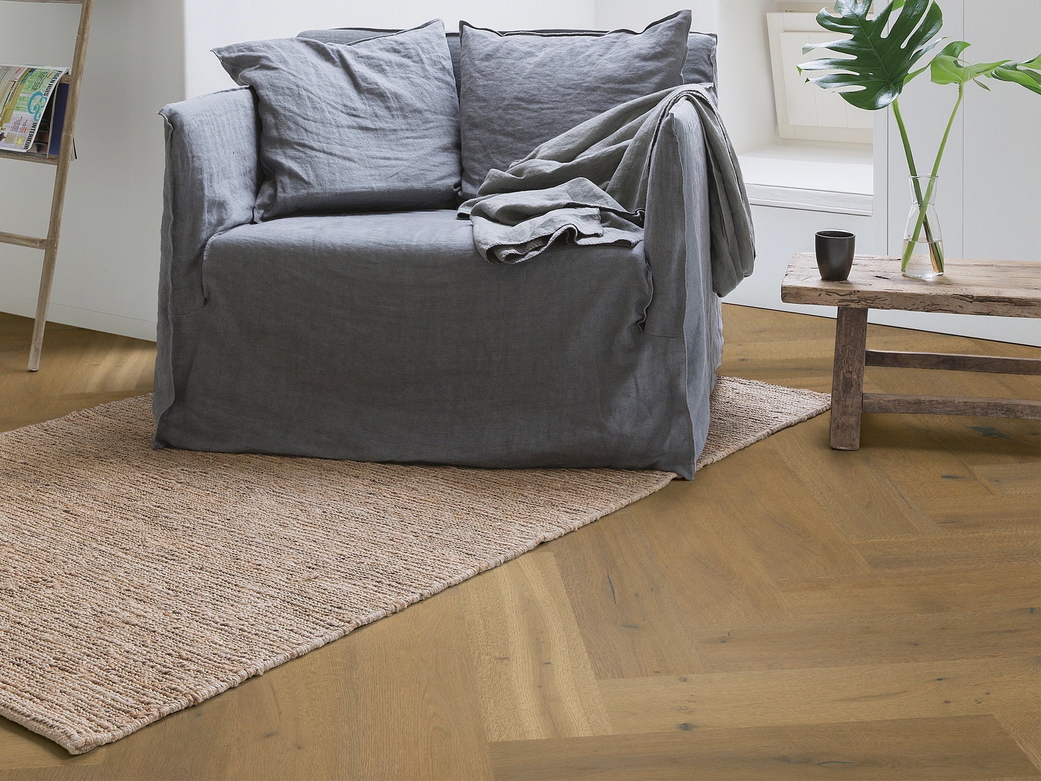 Natures Oak Herringbone